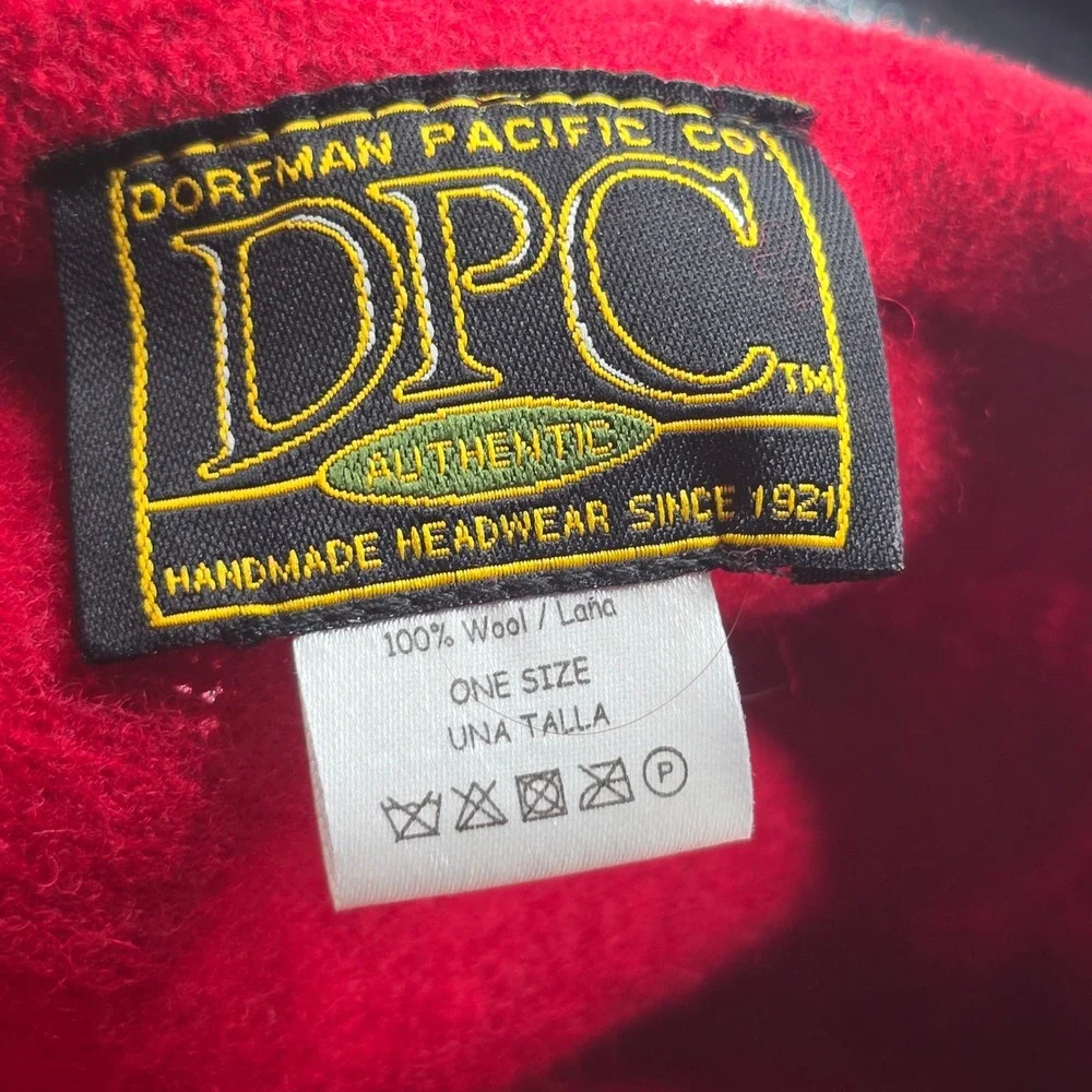Dorfman Pacific Co DPC‎ Authentic Red Wool Beret handmade One Size